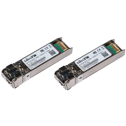 Пара SFP28 модулів MikroTik XS+2733LC15D
