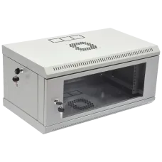 Шкаф 19" 4U 600x400x284мм акриловое стекло, серый