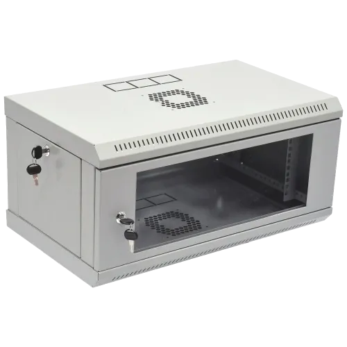 Шкаф 19" 4U 600x400x284мм акриловое стекло, серый