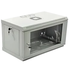 Шафа 19" 6U, 600x400x373мм акрилове скло, сіра