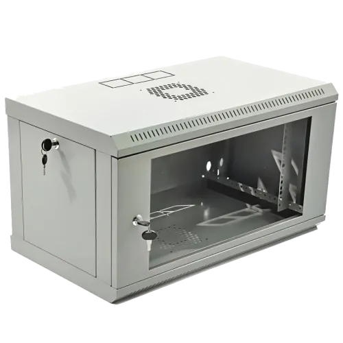 Шафа 19" 6U, 600x400x373мм акрилове скло, сіра