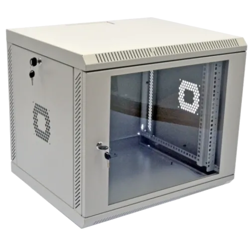 Шафа 19" 9U 600х350х507 мм акрилове скло сіра
