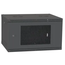 Шафа телекомунікаційна двері перф (чорна) IPCOM 6U 600x450
