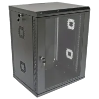 Шкаф 600x600x773мм акриловое стекло черный 19" 15U