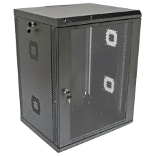 Шкаф 600x600x773мм акриловое стекло черный 19" 15U