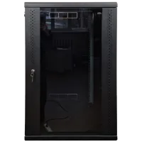 Шафа EServer 21U 600х600х1036 скло, чорна