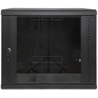 Шафа EServer 9U 600х350х503 скло, чорна
