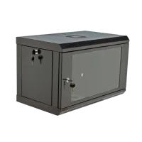 Шкаф 19" , 600x350x373мм (Ш*Г*В), эконом, акриловое стекло, черный 6U