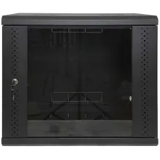 Шафа EServer 9U 600х500х503 скло, чорна