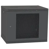 Шафа телекомунікаційна двері перф (чорна) IPCOM 9U 600x600