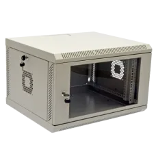 Шкаф 19" , 600x500x373мм (Ш*Г*В), эконом, акриловое стекло, серый 6U