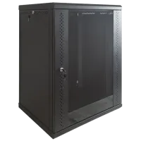 Шафа EServer 12U 600х600х637 скло, чорна