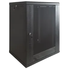 Шафа EServer 12U 600х600х637 скло, чорна