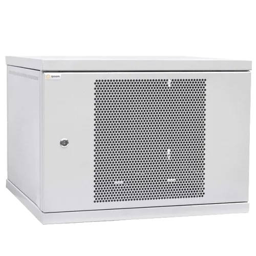 Шафа телекомунікаційна двері перф (сірий) IPCOM 9U 600x450