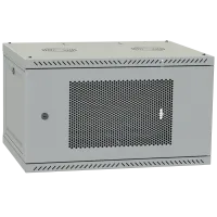 Шафа телекомунікаційна IPCOM 4U 600x350 дверь перфорация (серая)
