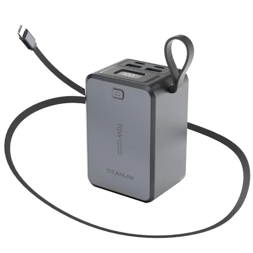 Повербанк TITANUM TPB-WP049 PD70W Grey 20000mAh
