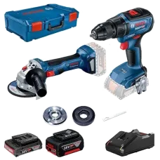 Шурупокрут-дриль + Шліфмашина кутова Bosch GSR 18В-50 + GWS 180-LI