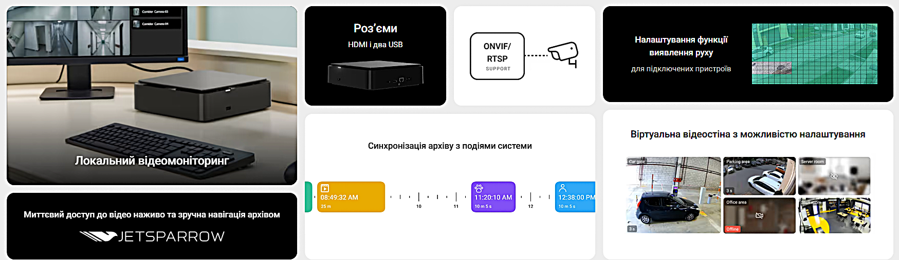 16-канальний IP відеореєстратор AJAX NVR HAC (16-ch) black  - 2