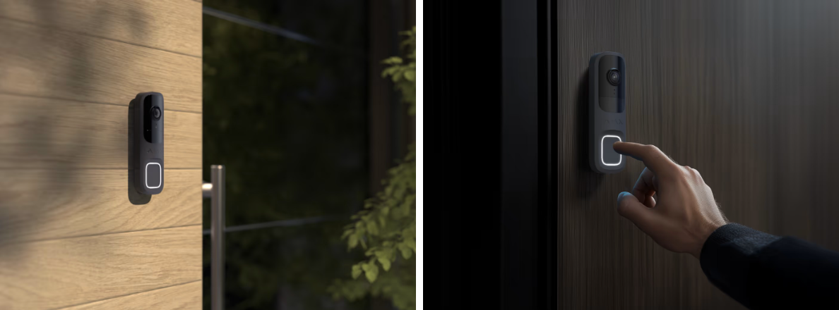 Видеозвонок Ajax DoorBell graphite - 1